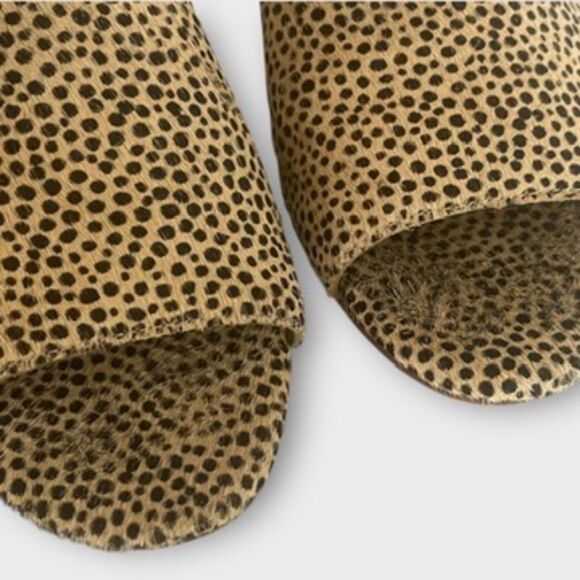 Vince Camuto Leopard Wedge Sandals Sz 8.5 – Stephena Leather Slides - Picture 8 of 8